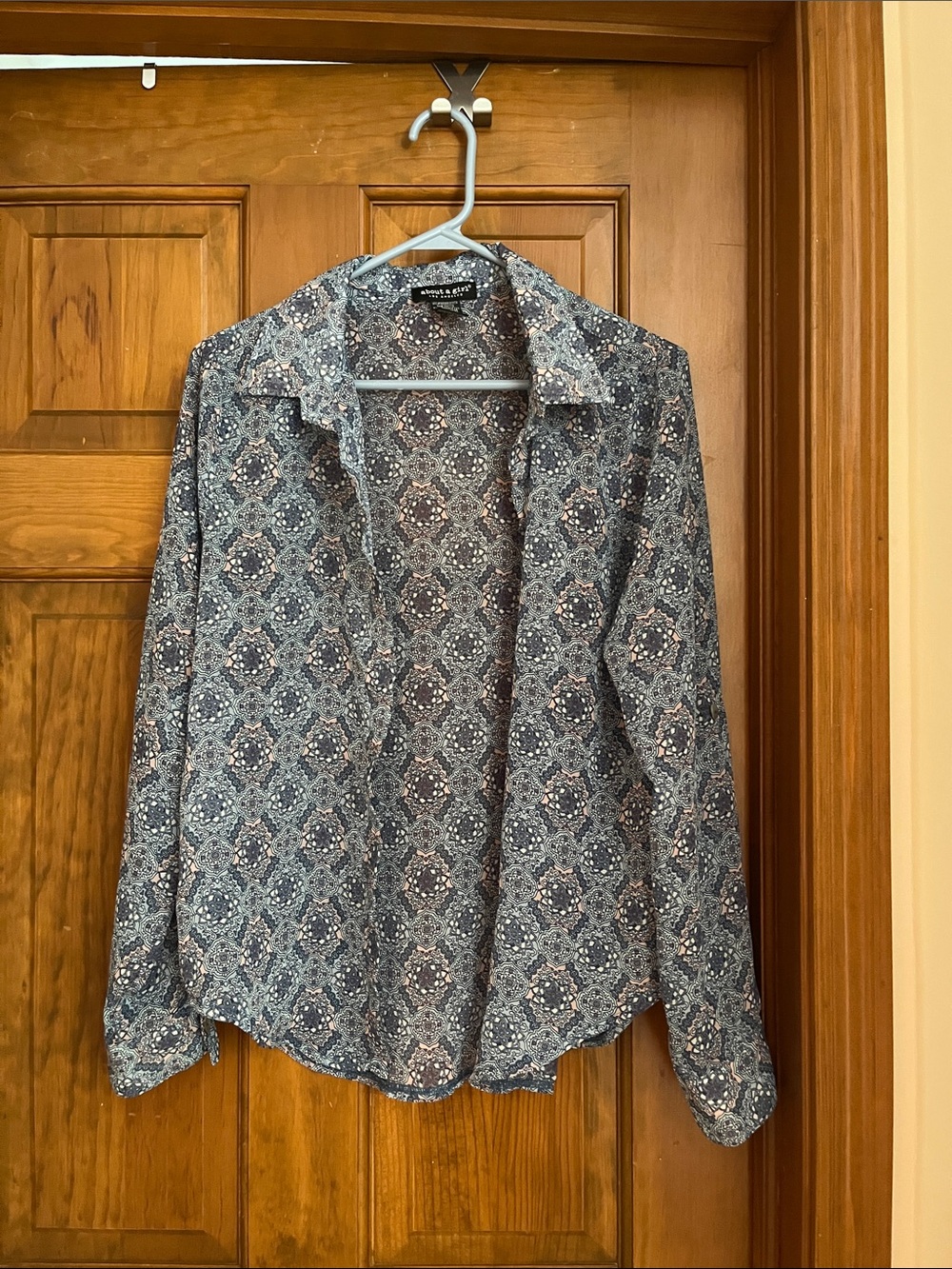 Women’s sheer printed blouse